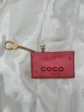 Chanel Canvas Coco Card Holder With Key Ring A509E9ME0